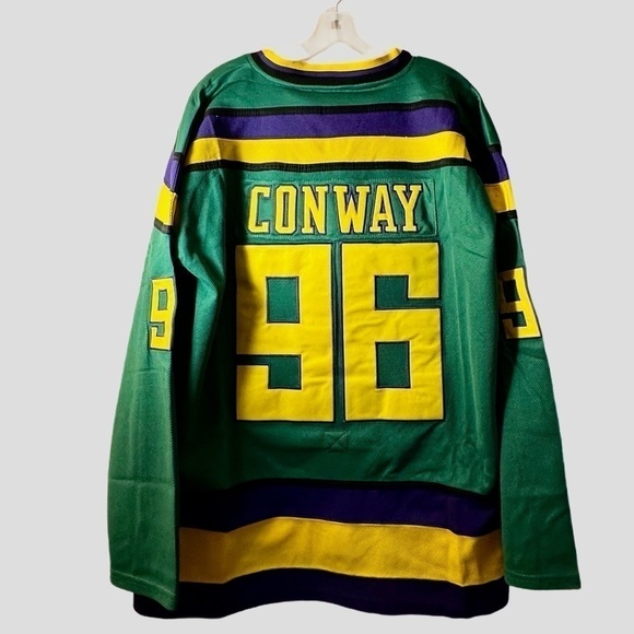 Men’s “Mighty Ducks” Inspired CHARLIE CONWAY Hockey Jersey - Size XL - NWOT - Picture 7 of 9